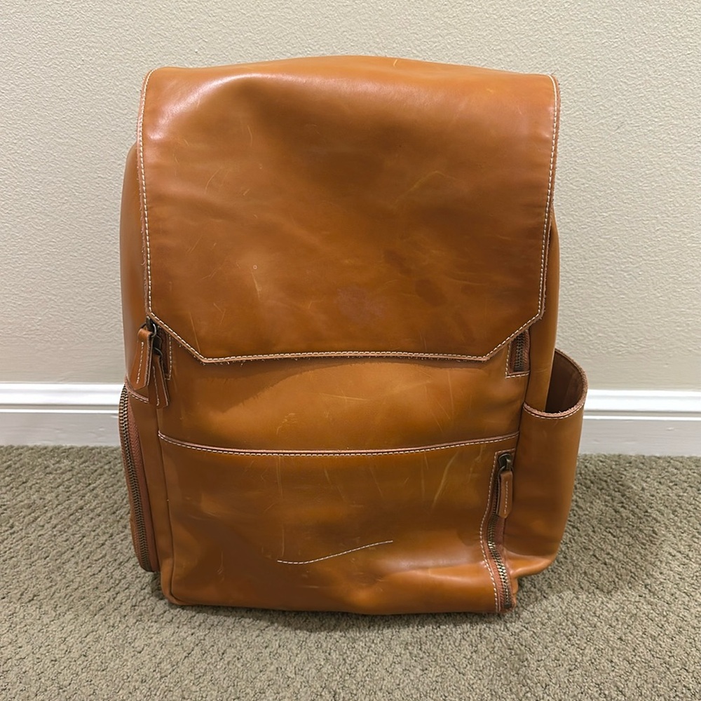 SOLD OUT Atlas Supply/Native Soul -The Hero Copper Leather Backpack